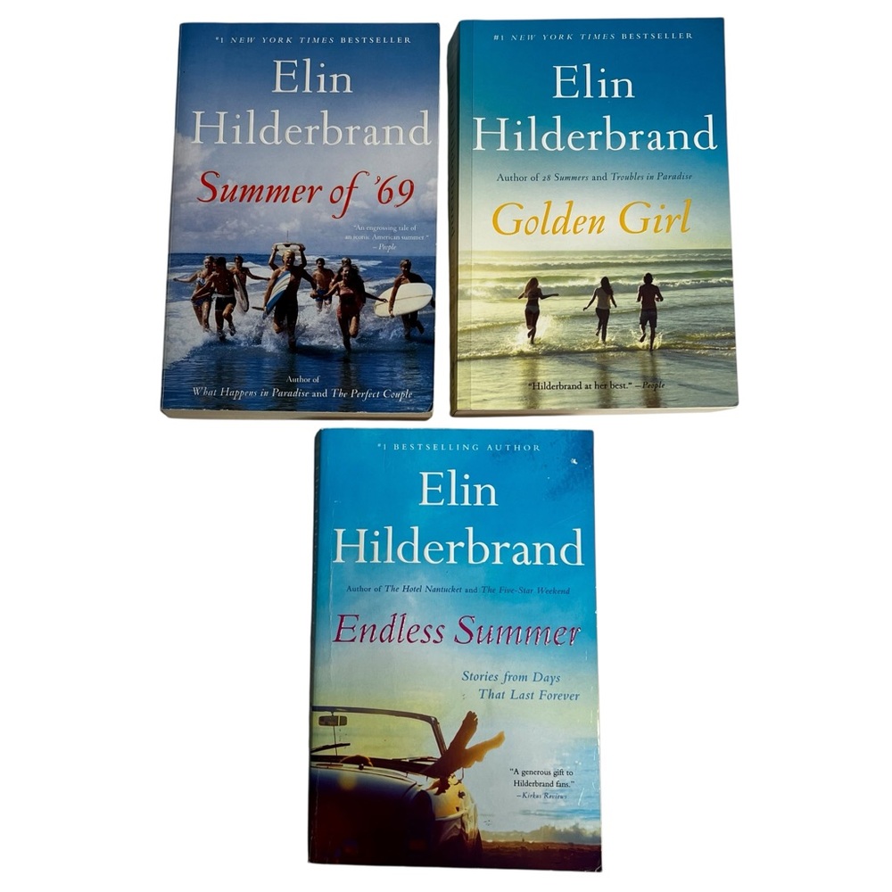 Elin Hilderbrand Book/Novel Lot/3 “Summer Of 69”/“Golden Girl”/“Endless Summer”